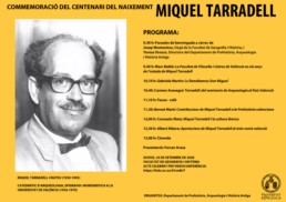El próximo jueves, 24 de septiembre, conmemoración del centenario del nacimiento del profesor Miquel Tarradell